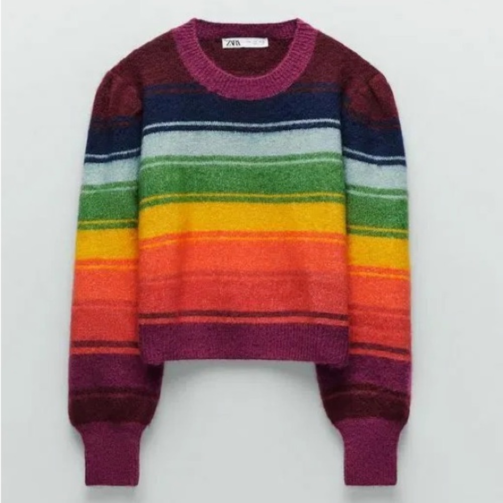 Striped multicolor Zara sweater. Size small worn 2x